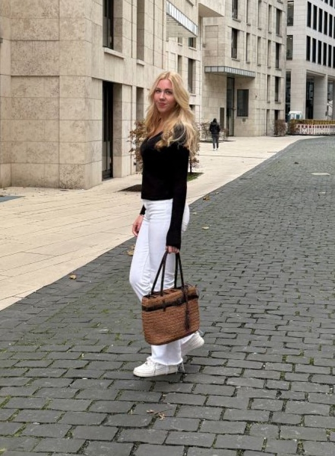 SEABREEZE SHOPPER MEDIUM coffee aus Raffiabast